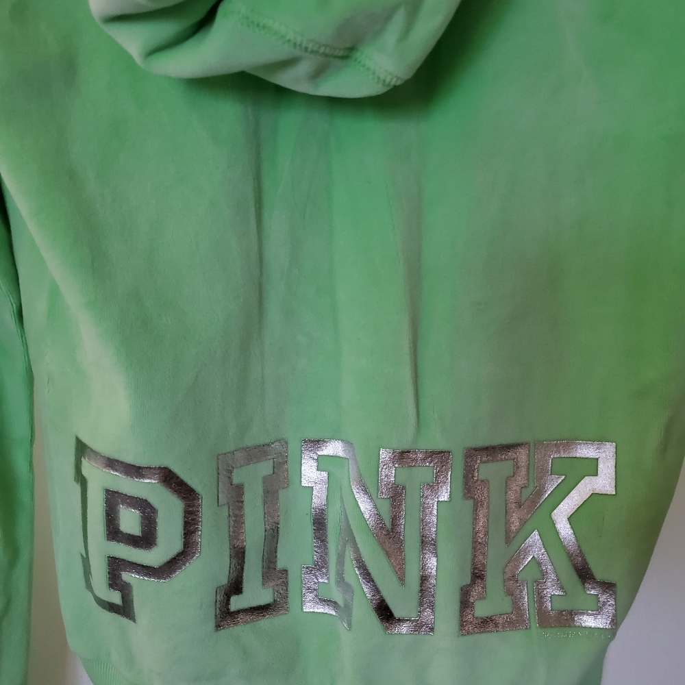 PINK XS Sweatshirt Lime Green - Picture 6 of 10